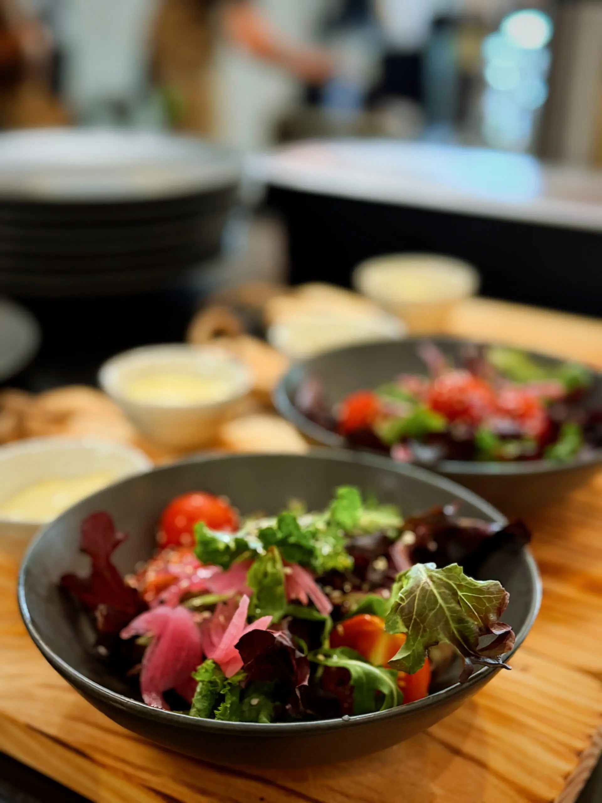 fresh salad bowl in breakfast